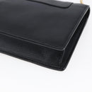 BVLGARI Chain Shoulder Bag Leather Black Gold Auth 149576-12