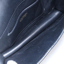 BVLGARI Chain Shoulder Bag Leather Black Gold Auth 149576-16