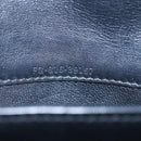 BVLGARI Chain Shoulder Bag Leather Black Gold Auth 149576-20