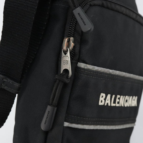 BALENCIAGA Messenger Bag Small Shoulder Bag Canvas Black 638657 Auth 149577