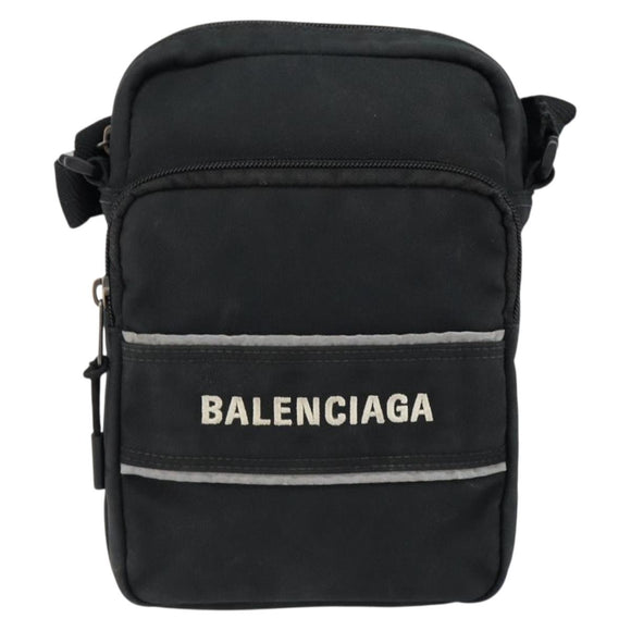BALENCIAGA Messenger Bag Small Shoulder Bag Canvas Black 638657 Auth 149577