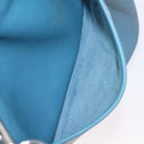 HERMES Evelyn 2 PM Shoulder Bag Leather Blue Silver Auth 149578-11