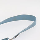 HERMES Evelyn 2 PM Shoulder Bag Leather Blue Silver Auth 149578-8