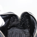 PRADA Hand Bag Nylon Leather Black Silver Auth 149582-19