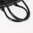 PRADA Hand Bag Nylon Leather Black Silver Auth 149582-7