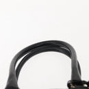 PRADA Hand Bag Nylon Leather Black Silver Auth 149582-14