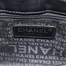 CHANEL Chain COCO Mark Camelia Shoulder Bag Velor Black Silver CC Auth 149585V-21