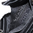 CHANEL Chain COCO Mark Camelia Shoulder Bag Velor Black Silver CC Auth 149585V-26