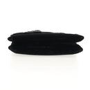 CHANEL Chain COCO Mark Camelia Shoulder Bag Velor Black Silver CC Auth 149585V-5