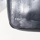 CHANEL Cambon Line Organizer Long Wallet Leather Black Silver CC Auth 149586-9