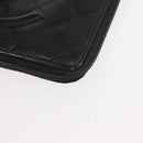 CHANEL Cambon Line Organizer Long Wallet Leather Black Silver CC Auth 149586-14