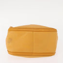 LOEWE Anagram Hand Bag Leather Yellow Auth 149588-6