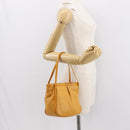 LOEWE Anagram Hand Bag Leather Yellow Auth 149588-23