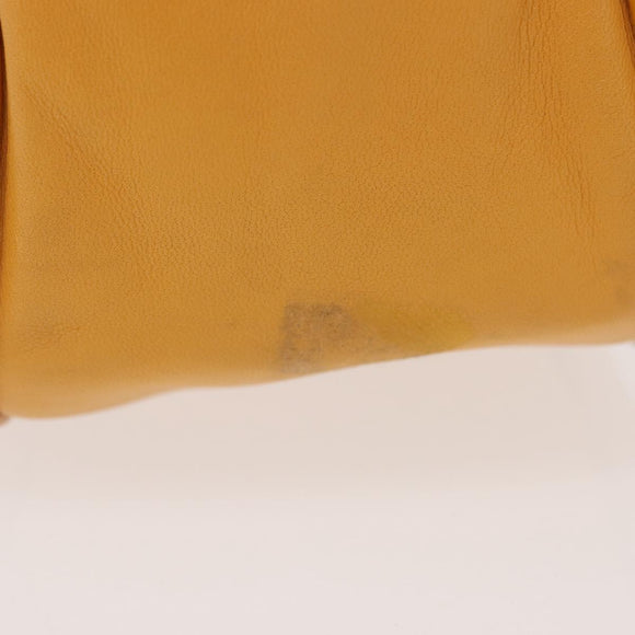 LOEWE Anagram Hand Bag Leather Yellow Auth 149588