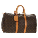 LOUIS VUITTON Monogram Keepall 45 Boston Bag M41428 LV Auth 149593A-1