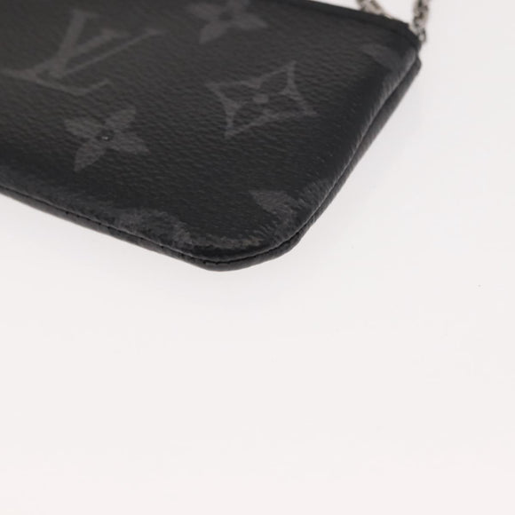 LOUIS VUITTON Monogram Eclipse Reverse Pochette Cles Purse M80905 LV Auth 149596