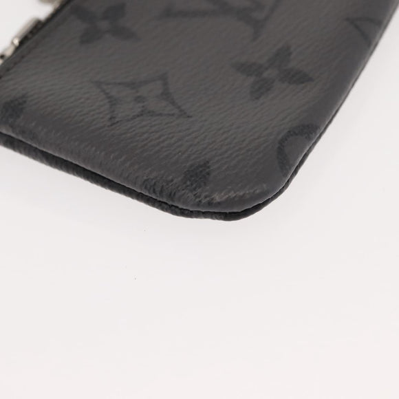 LOUIS VUITTON Monogram Eclipse Reverse Pochette Cles Purse M80905 LV Auth 149596