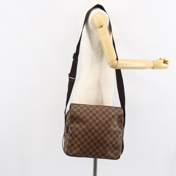 LOUIS VUITTON Damier Ebene Naviglio Shoulder Bag N45255 LV Auth 149600