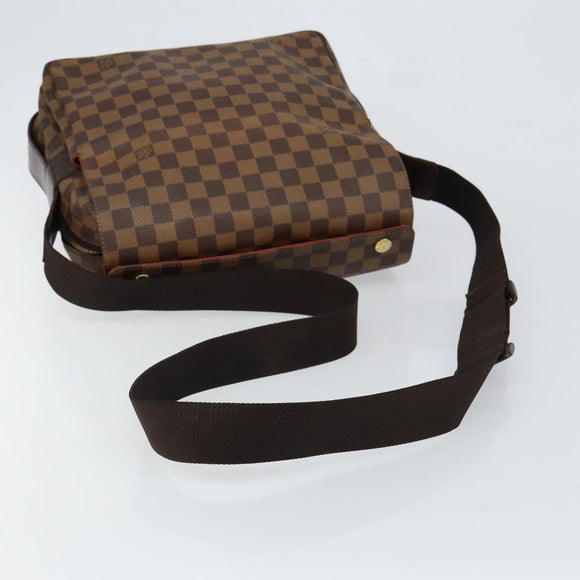 LOUIS VUITTON Damier Ebene Naviglio Shoulder Bag N45255 LV Auth 149600