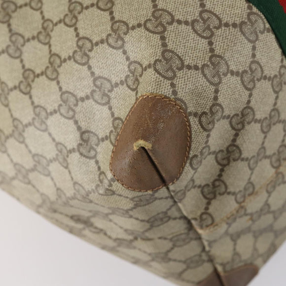 GUCCI GG Supreme Web Sherry Line Bag PVC Beige Red Green 89 19 012 Auth 149602