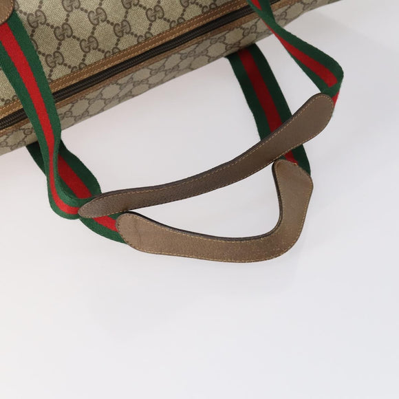 GUCCI GG Supreme Web Sherry Line Bag PVC Beige Red Green 89 19 012 Auth 149602