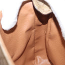 CELINE Macadam Canvas Shoulder Bag PVC Beige Gold Auth 149611-21