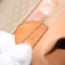 CELINE Macadam Canvas Shoulder Bag PVC Beige Gold Auth 149611-12