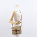 CELINE Macadam Canvas Shoulder Bag PVC Beige Gold Auth 149611-23