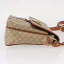 CELINE Macadam Canvas Shoulder Bag PVC Beige Gold Auth 149611-3