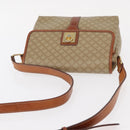 CELINE Macadam Canvas Shoulder Bag PVC Beige Gold Auth 149611-6