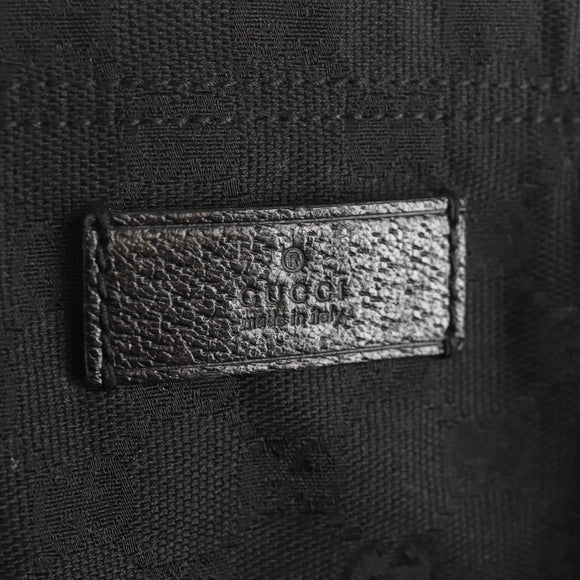 GUCCI GG Canvas Web Sherry Line Tote Bag Black 189669 Auth 149612V