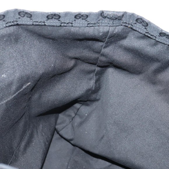 GUCCI GG Canvas Web Sherry Line Tote Bag Black 189669 Auth 149612V