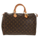 LOUIS VUITTON Monogram Speedy 35 Hand Bag M41524 LV Auth 149613V-1