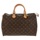 LOUIS VUITTON Monogram Speedy 35 Hand Bag M41524 LV Auth 149613V-13