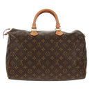 LOUIS VUITTON Monogram Speedy 35 Hand Bag M41524 LV Auth 149613V-2