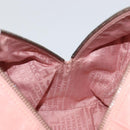 CHANEL Choco Bar COCO Mark Hand Bag Caviar Skin Pink Silver CC Auth 149620-19