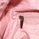 CHANEL Choco Bar COCO Mark Hand Bag Caviar Skin Pink Silver CC Auth 149620-20