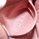 CHANEL Choco Bar COCO Mark Hand Bag Caviar Skin Pink Silver CC Auth 149620-21