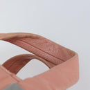 CHANEL Choco Bar COCO Mark Hand Bag Caviar Skin Pink Silver CC Auth 149620-8