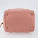 CHANEL Choco Bar COCO Mark Hand Bag Caviar Skin Pink Silver CC Auth 149620-9