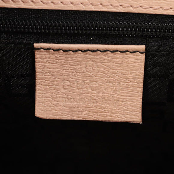 GUCCI Jackie Shoulder Bag Leather Pink Gold 002 1067 Auth 149621V