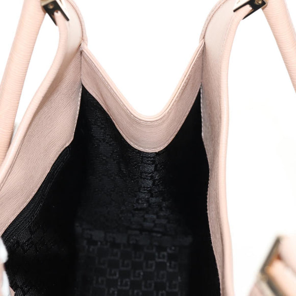 GUCCI Jackie Shoulder Bag Leather Pink Gold 002 1067 Auth 149621V