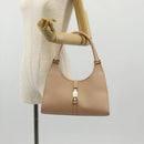 GUCCI Jackie Shoulder Bag Leather Pink Gold 002 1067 Auth 149621V-24
