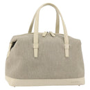 LOEWE Hand Bag Canvas Gray Auth 149622-1