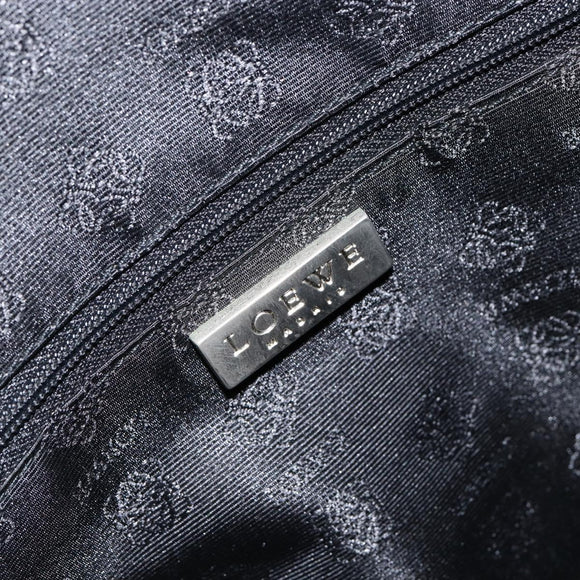 LOEWE Hand Bag Canvas Gray Auth 149622