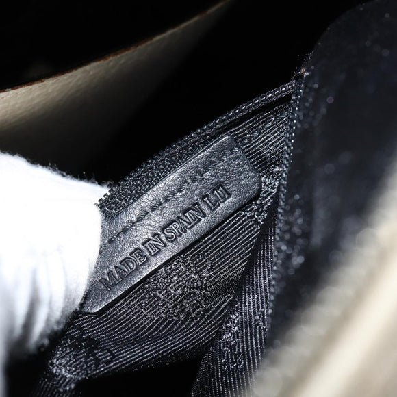 LOEWE Hand Bag Canvas Gray Auth 149622