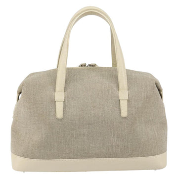 LOEWE Hand Bag Canvas Gray Auth 149622 - 0