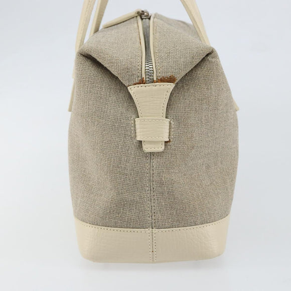 LOEWE Hand Bag Canvas Gray Auth 149622