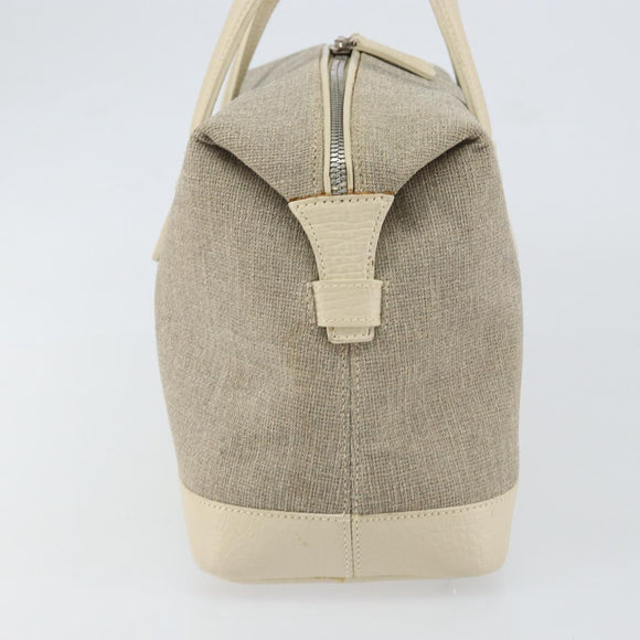 LOEWE Hand Bag Canvas Gray Auth 149622