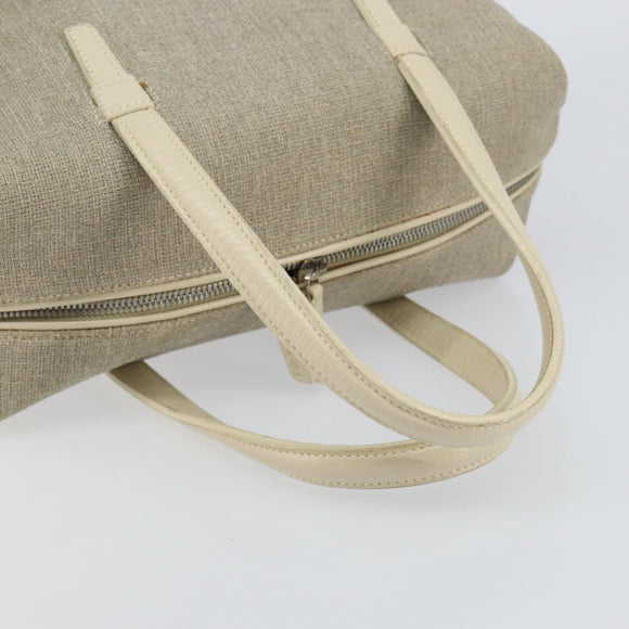 LOEWE Hand Bag Canvas Gray Auth 149622